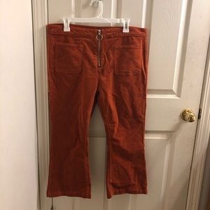 orange corduroy pants